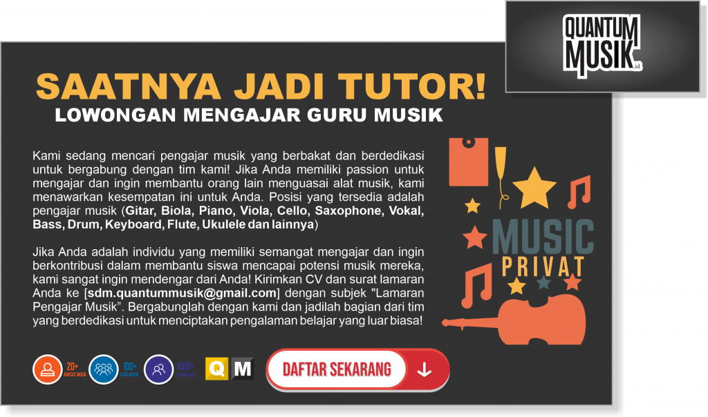 LOWONGAN PENGAJAR GURU MUSIK - QUANTUM MUSIK